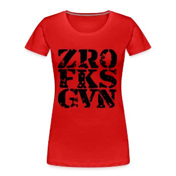 Funny - Women's Premium Organic T-Shirt - red - Front - Mia (176cm)