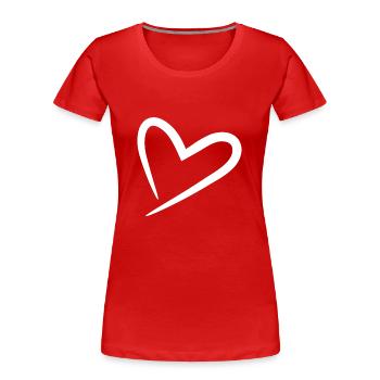 Heart knows modern - Women's Premium Organic T-Shirt - red - Front - Mia (176cm)
