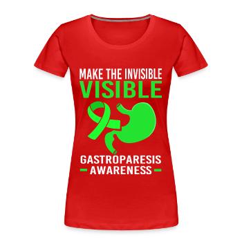 Darm Krankheit Gastroparese - Frauen Premium Bio T-Shirt - Rot - Vorne - Mia (176cm)