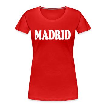 Madrid - T-shirt bio Premium Femme - rouge - Devant - Mia (176cm)