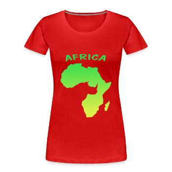 Africa - Frauen Premium Bio T-Shirt - Rot - Vorne - Mia (176cm)
