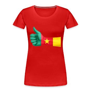 cameroon collection - Women's Premium Organic T-Shirt - red - Front - Mia (176cm)