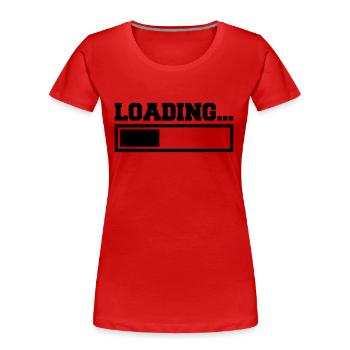 Loading - Frauen Premium Bio T-Shirt - Rot - Vorne - Mia (176cm)