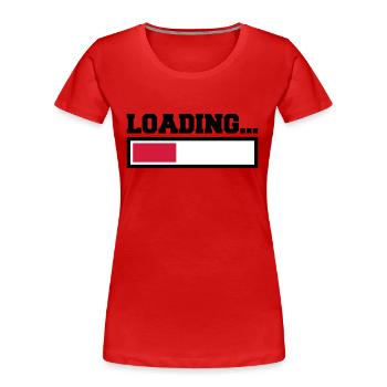Loading - Frauen Premium Bio T-Shirt - Rot - Vorne - Mia (176cm)