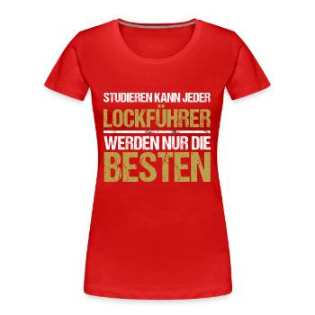 Anyone can study - Decoy Guide Edition - Women's Premium Organic T-Shirt - red - Front - Mia (176cm)