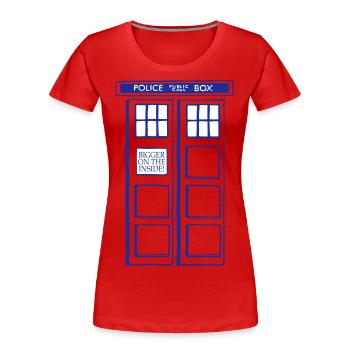 Boîte de police - T-shirt bio Premium Femme - rouge - Devant - Mia (176cm)