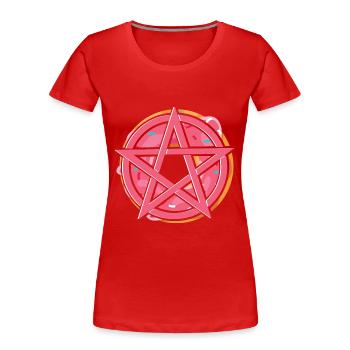 Satanism - Women's Premium Organic T-Shirt - red - Front - Mia (176cm)