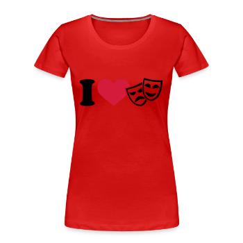 Theater - Frauen Premium Bio T-Shirt - Rot - Vorne - Mia (176cm)