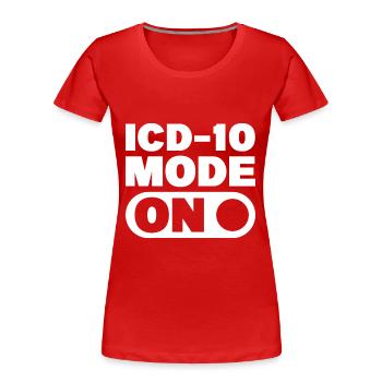 Medizinischer Kodierer - Frauen Premium Bio T-Shirt - Rot - Vorne - Mia (176cm)