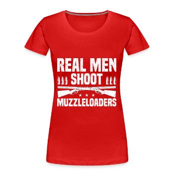 Muzzleloader | Gewehr Waffen Schießsport Geschenke - Frauen Premium Bio T-Shirt - Rot - Vorne - Mia (176cm)