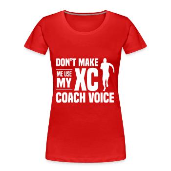 Crosslauf | Cross Country Läufer Berglauf Geschenk - Frauen Premium Bio T-Shirt - Rot - Vorne - Mia (176cm)