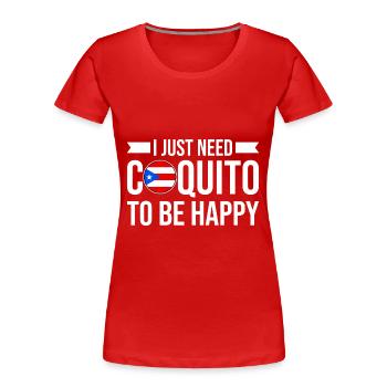 Puerto Rico Flagge | Puerto Ricaner Geschenkideen - Frauen Premium Bio T-Shirt - Rot - Vorne - Mia (176cm)