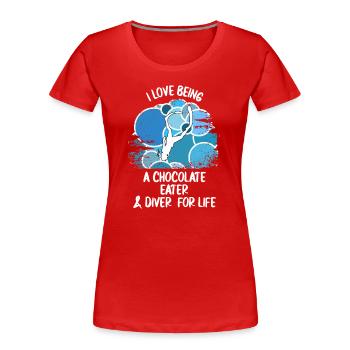 Divers Scuba Diving Scuba Diving Scuba Diving - Women's Premium Organic T-Shirt - red - Front - Mia (176cm)