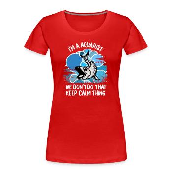Aquarium Aquarianer Fische Zierfische Aquaristik - Frauen Premium Bio T-Shirt - Rot - Vorne - Mia (176cm)