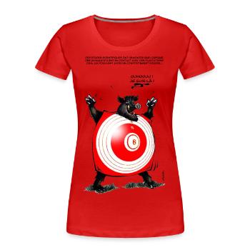 Schwein Bizarre - Frauen Premium Bio T-Shirt - Rot - Vorne - Mia (176cm)