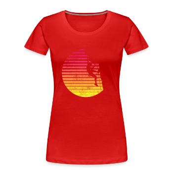 Escalade Escalade à bloc Pour les grimpeurs - T-shirt bio Premium Femme - rouge - Devant - Mia (176cm)