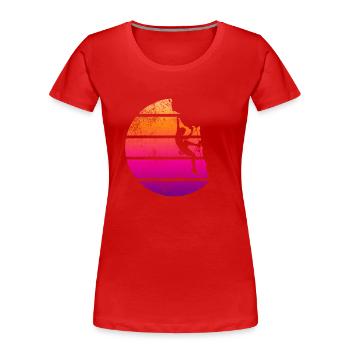 Escalade Escalade à bloc Pour les grimpeurs - T-shirt bio Premium Femme - rouge - Devant - Mia (176cm)