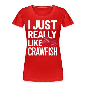 Langusten Krabben Garnelen Meeresfrüchte - Frauen Premium Bio T-Shirt - Rot - Vorne - Mia (176cm)