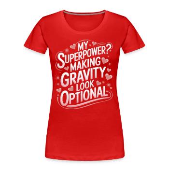Turnen Turner Gymnastik - Frauen Premium Bio T-Shirt - Rot - Vorne - Mia (176cm)