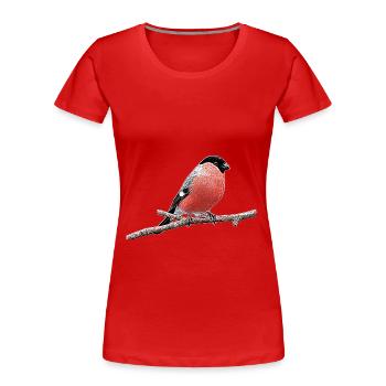 Dompaff ou bouvreuil - T-shirt bio Premium Femme - rouge - Devant - Mia (176cm)