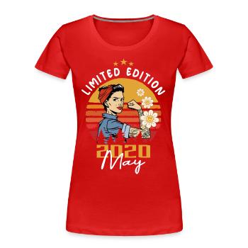 Legendär seit Mai 2020 - Mai 2020 Geburtstag 2020 - Frauen Premium Bio T-Shirt - Rot - Vorne - Mia (176cm)