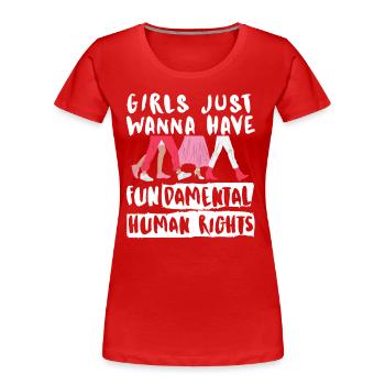 Frauenrechte Frauen Grafik - Frauen Premium Bio T-Shirt - Rot - Vorne - Mia (176cm)