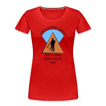 Schornsteinfeger Schlotfeger - Frauen Premium Bio T-Shirt - Rot - Vorne - Mia (176cm)