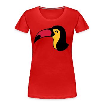 Toucan Toucan Tucan Oiseau - T-shirt bio Premium Femme - rouge - Devant - Mia (176cm)