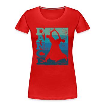 Gesellschaftstanz Wiener Walzer - Frauen Premium Bio T-Shirt - Rot - Vorne - Mia (176cm)