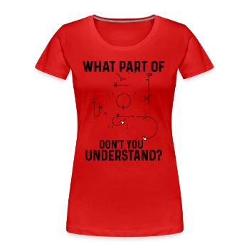 Verstehst Du Nicht Kunstflug Aresti Figuren - Frauen Premium Bio T-Shirt - Rot - Vorne - Mia (176cm)