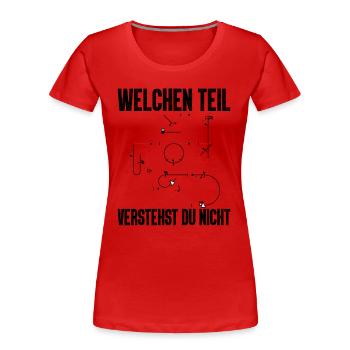 Kunstflug Aresti Figuren Rc Pilot - Frauen Premium Bio T-Shirt - Rot - Vorne - Mia (176cm)