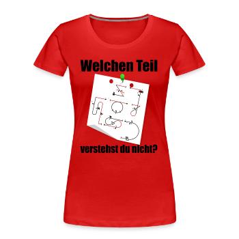 Kunstflug Aresti Figuren Rc Pilot - Frauen Premium Bio T-Shirt - Rot - Vorne - Mia (176cm)