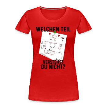 Kunstflug Aresti Figuren Rc Pilot - Frauen Premium Bio T-Shirt - Rot - Vorne - Mia (176cm)
