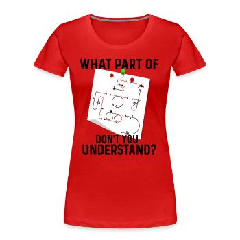 Verstehst Du Nicht Kunstflug Aresti Figuren - Frauen Premium Bio T-Shirt - Rot - Vorne - Mia (176cm)