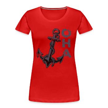 Oha Anker North German Panic Attack - Women's Premium Organic T-Shirt - red - Front - Mia (176cm)