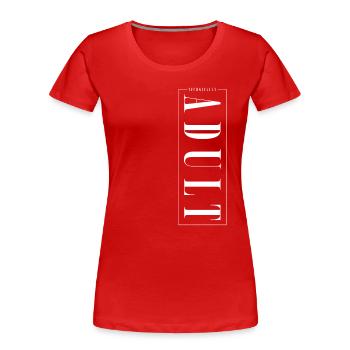 Technical Adult 18 Year Old Birthday Gift - Women's Premium Organic T-Shirt - red - Front - Mia (176cm)