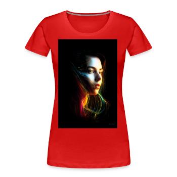 Sensuelle 2 - T-shirt bio Premium Femme - rouge - Devant - Mia (176cm)