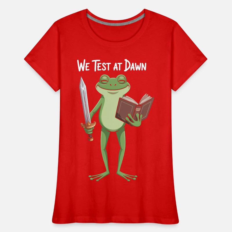 Dawn Test Frog: Sword & Book Women's Premium Organic T-Shirt