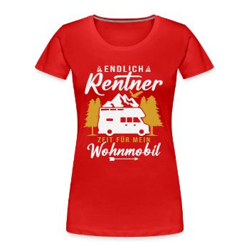 Endlich rentner zeit für mein wohnmobil - Frauen Premium Bio T-Shirt - Rot - Vorne - Mia (176cm)