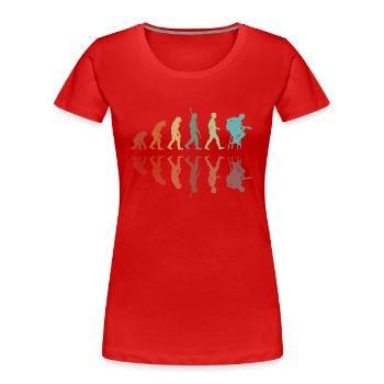Guitare Entwicklung - Frauen Premium Bio T-Shirt - Rot - Vorne - Mia (176cm)