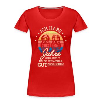 88. Geburtstag Geschenk Habe 88 Jahre Gebraucht - Frauen Premium Bio T-Shirt - Rot - Vorne - Mia (176cm)