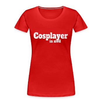 Costume de cosplay Cosplayer en vêtements civils Halloween Anime - T-shirt bio Premium Femme - rouge - Devant - Mia (176cm)