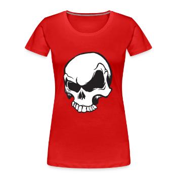 tete de mort - T-shirt bio Premium Femme - rouge - Devant - Mia (176cm)