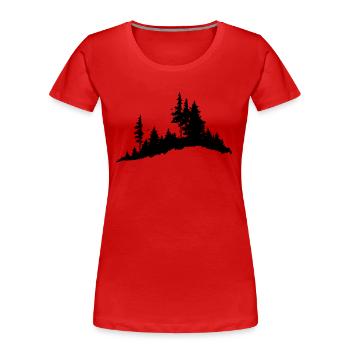La nature change toujours de forme. - T-shirt bio Premium Femme - rouge - Devant - Mia (176cm)