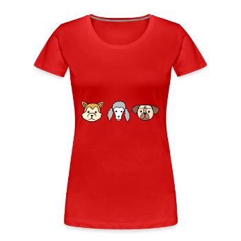 Dog dog lover pet dog owner gift - Women's Premium Organic T-Shirt - red - Front - Mia (176cm)