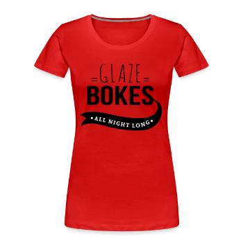 Bokes Glasur, die ganze Nacht lang - Frauen Premium Bio T-Shirt - Rot - Vorne - Mia (176cm)