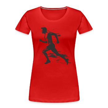Sprinter Colorsplash Sprintender Sprint - Frauen Premium Bio T-Shirt - Rot - Vorne - Mia (176cm)