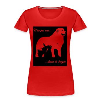 C est pas tout - T-shirt bio Premium Femme - rouge - Devant - Mia (176cm)