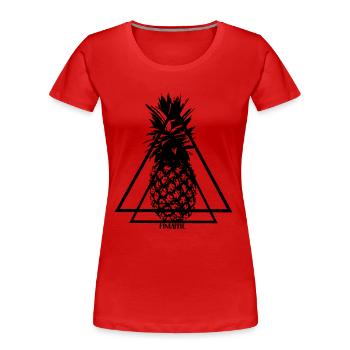 Pineapple - Frauen Premium Bio T-Shirt - Rot - Vorne - Mia (176cm)