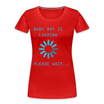 Baby Boy loading - T-shirt bio Premium Femme - rouge - Devant - Mia (176cm)